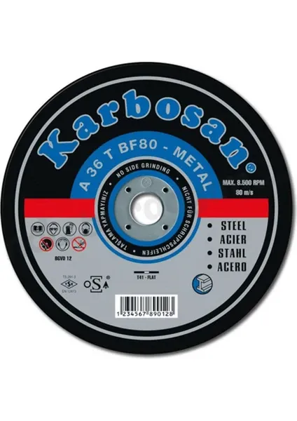 KARBOSAN 115X3 NK KESME TAŞI 50 Lİ