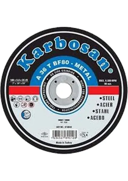 KARBOSAN 230X3 NK KESME TAŞI 25 Lİ