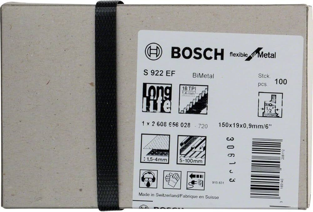 BOSCH S 922 EF 100 LÜ METAL PANTER TESTERE BIÇAĞI